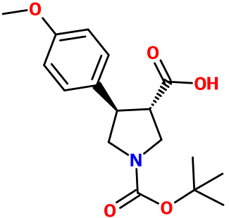 (image for) MC095246 Boc-(±)-trans-4-(4-methoxyphenyl)-pyrrolidine-3-carboxylic acid